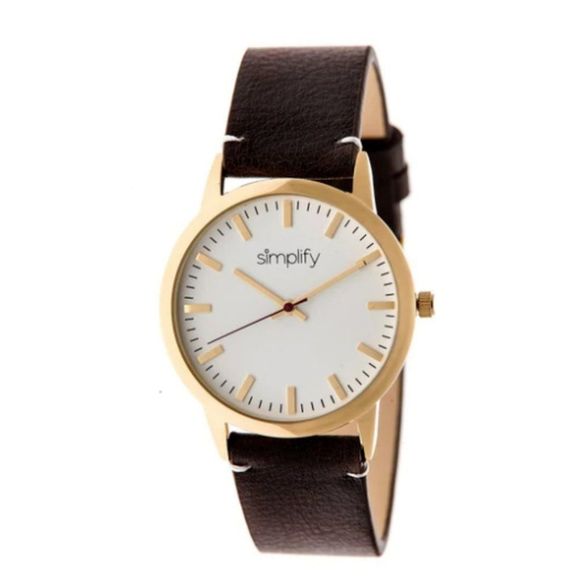 Other - Simplify The 2800 Mens Watch Brown Leather Band With Extra Bracelet SIM2805 NWT!